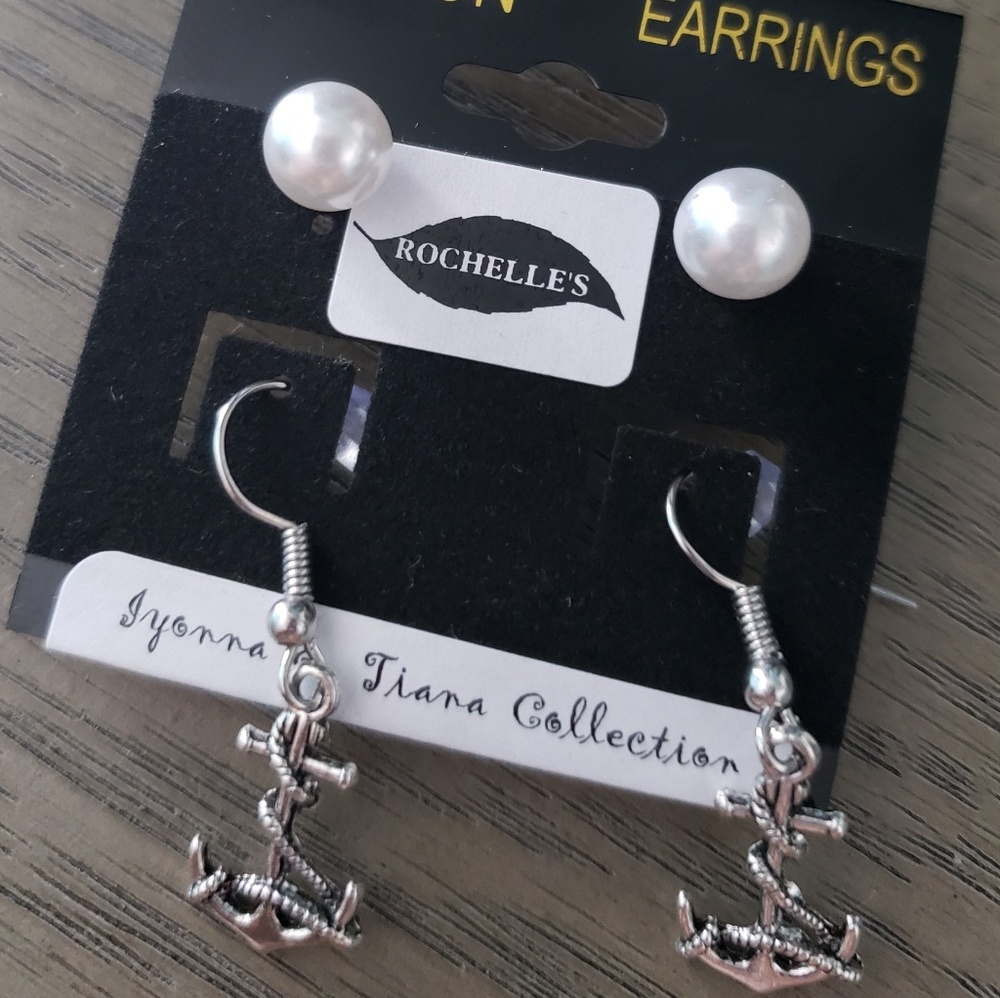 3/$25 or 5/$25: Anchor & Rope Earrings